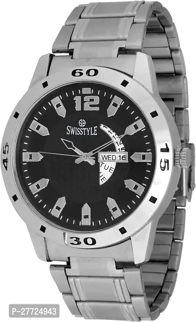 Stylish Silver Metal Analog Watch For Men