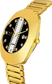 Stylish Golden Metal Analog Watch For Men-thumb1