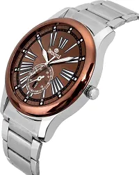 Stylish Silver Metal Analog Watch For Men-thumb1