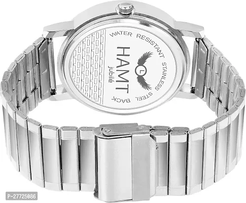 Stylish Silver Metal Analog Watch For Men-thumb3