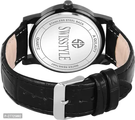 Stylish Black Metal Analog Watch For Men-thumb2