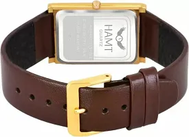 Stylish Brown Synthetic Leather Analog Watch For Men-thumb1