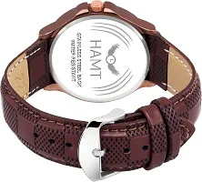 Stylish Brown Synthetic Leather Analog Watch For Men-thumb2