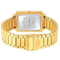 HEMT Day and Date Display Analog Men's Watch (HM-GSQ302-GLD-GLD, Golden)-thumb2