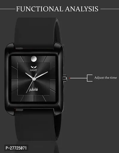 Stylish Black Silicone Analog Watch For Men-thumb5