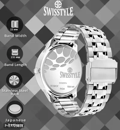 Stylish Silver Stainless Steel Analog Watch For Men-thumb4