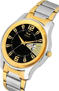 Stylish Golden Metal Analog Watch For Men-thumb1