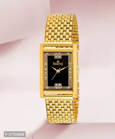 Stylish Golden Metal Analog Watch For Men