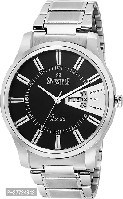 Stylish Silver Metal Analog Watch For Men