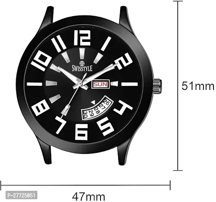 Stylish Black Silicone Analog Watch For Men-thumb4