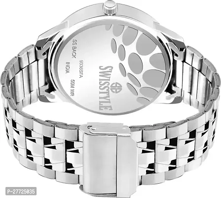 Stylish Silver Stainless Steel Analog Watch For Men-thumb3