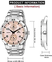 Brown DIAL Silver CHAIN-GR812 Analog Watch - for Men-thumb3