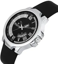 Stylish Black Silicone Analog Watch For Men-thumb2