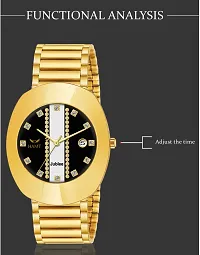 Stylish Golden Metal Analog Watch For Men-thumb4