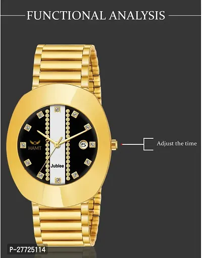 Stylish Golden Metal Analog Watch For Men-thumb5