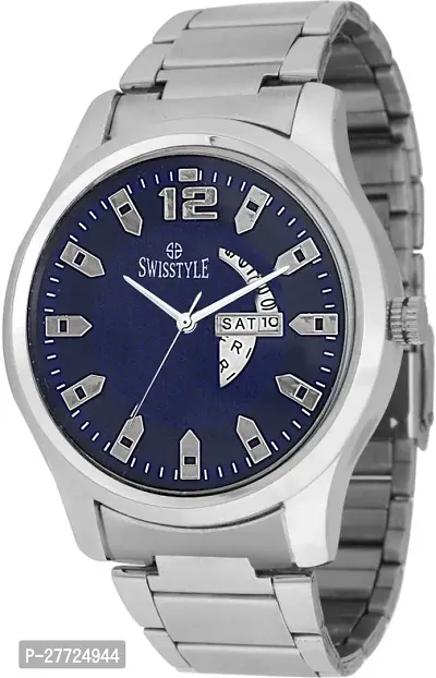 Stylish Silver Metal Analog Watch For Men