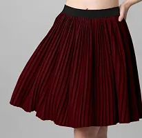 Stylish Fancy Designer Crepe Solid Skirts For Women-thumb1