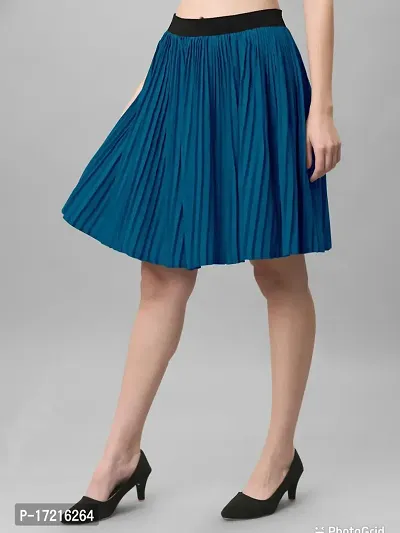 Stylish Fancy Designer Crepe Solid Skirts For Women-thumb0
