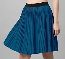 Stylish Fancy Designer Crepe Solid Skirts For Women-thumb1