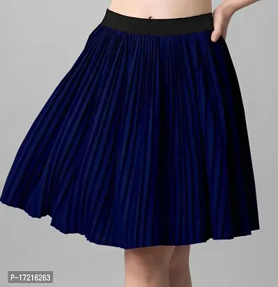 Stylish Fancy Designer Crepe Solid Skirts For Women-thumb2