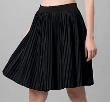 Stylish Fancy Designer Crepe Solid Skirts For Women-thumb1