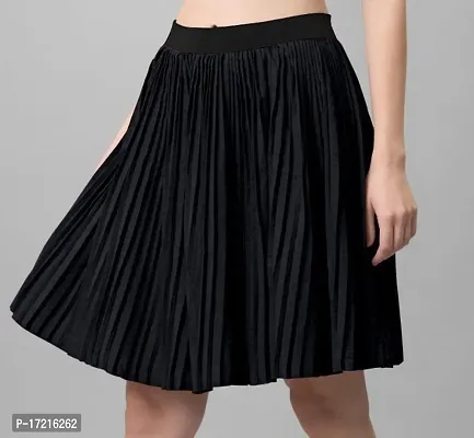 Stylish Fancy Designer Crepe Solid Skirts For Women-thumb2