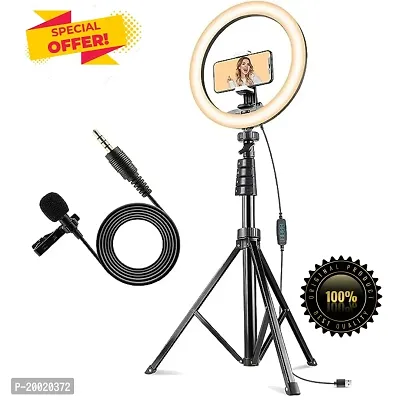 10 Inches Big LED Ring Light for Camera, Phone tiktok YouTube Video  Shooting and Makeup, 10