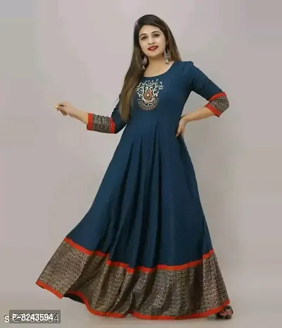Trendy Embroidery Gown-thumb0