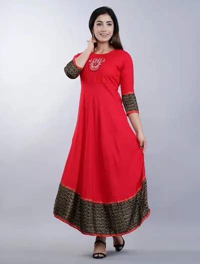 Fancy Rayon Ethnic Gowns 