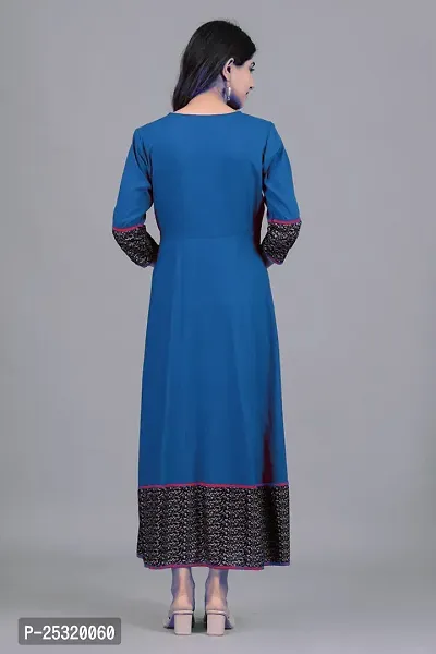 Embroided Flared Gown for Women-thumb2