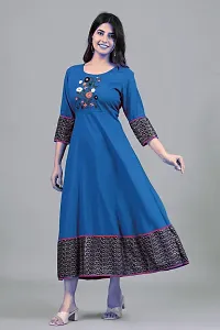 Embroided Flared Gown for Women-thumb2