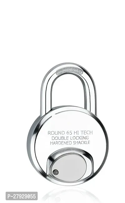 Anil Industries 65mm Round Lock | Stainless Steel Body | Hardened Shackle | 1 Padlock | 3 Iron Keys with Hi-Tech Nickle