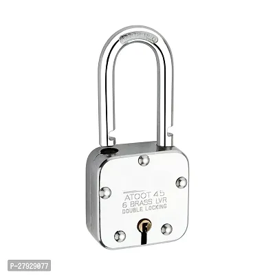 Anil Industries Atoot 45mm Lock | Steel Body | Hardened Shackle |6 Brass Lever | 3 Silver Keys | 1 Padlock | Made in India-thumb0