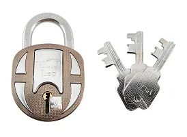 68mm Multi Iron Double Locking Mechanism High Security Home, Office, Shutter Lock | 8 Lever Hardened Shackle Iron 3 Key Padlock-thumb2