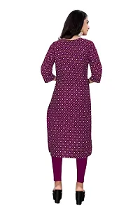 Stylish Pink Crepe Printed Straight Kurta-thumb1