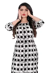 Stylish Black Crepe Printed Straight Kurta-thumb3