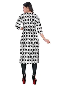 Stylish Black Crepe Printed Straight Kurta-thumb1