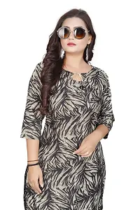 Stylish Black Crepe Printed Straight Kurta-thumb3