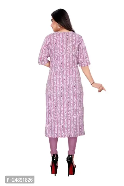 Stylish Multicoloured Crepe Printed Straight Kurta Pack Of 3-thumb2