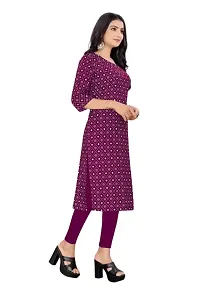 Stylish Pink Crepe Printed Straight Kurta-thumb3