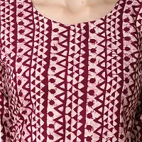 Stylish Red Crepe Printed Straight Kurta-thumb3