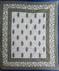 AOUDICHYA Queen Size Double Bedsheet with Pillow Covers Pure Cotton Rajasthani Jaipuri Traditional Printed Bedcover Bedsheet with 2 Pillow Covers (Blue, Queen (90 inches X 84 inches))-thumb2