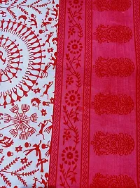 AOUDICHYA Queen Size Double Bedsheet with Pillow Covers Pure Cotton Rajasthani Jaipuri Traditional Printed Bedcover Bedsheet with 2 Pillow Covers (Pink, Queen (90 X 84 inches))-thumb1