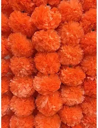 AOUDICHYA Artificial Marigold Wall Hanging Garlands String for Special Occasion Decoration, Home Decor Party |Office, Home| Festival Theme Decorative Item (Orange)-thumb2