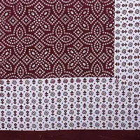 Parth Collection Queen Size Double Bed Sheet with Pillow Covers Pure Cotton Jaipuri Traditional Printed Bedcover (Brown, 84 X 90 Inches)-thumb3