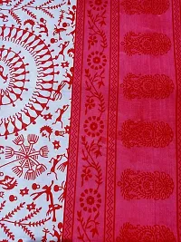 AOUDICHYA Queen Size Double Bedsheet Cotton Rajasthani Jaipuri Traditional Printed Bedcover Bedsheet with 2 Pillow Covers (Pink, Queen (90 inches X 84 inches))-thumb3