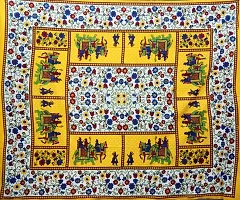 Parth Collection 300 TC Cotton Printed Double Bed Bedsheet Bedspread Traditional Rajasthani Jaipuri Printed Bedsheet with 2 Pillow Covers-thumb1