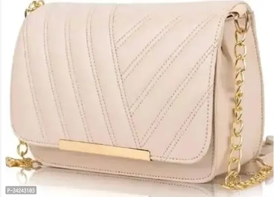 Stylish Beige Sling Bag For Women