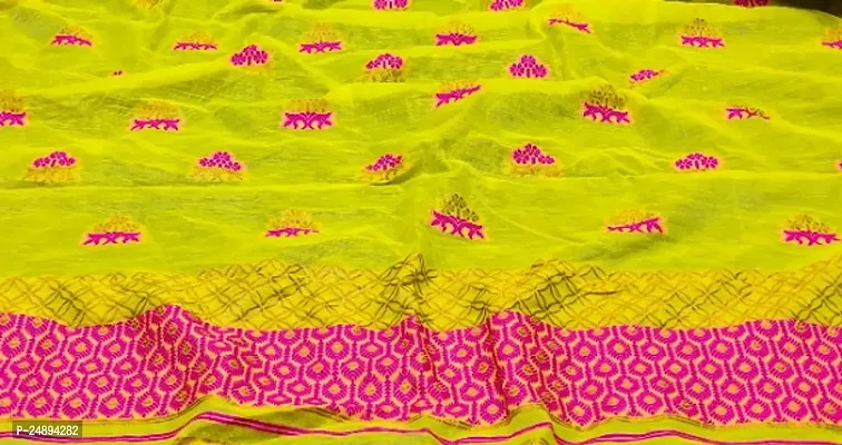 Embroidered Mekhela Chador Cotton Blend Saree-thumb2