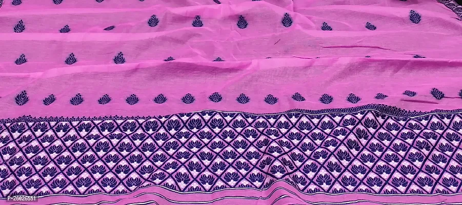 Embroidered Mekhela Chador Cotton Saree-thumb2